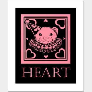 Love Ferret In Pink - Heart Quote - Borderless Version Posters and Art